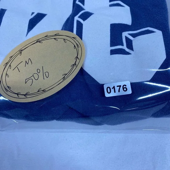 Abercrombie & Fitch Womens Blue Grey Raglan Baseball Graphic T Shirt Medium Y2K - Picture 7 of 7